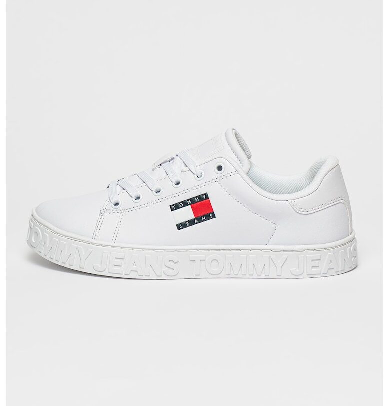Кожени спортни обувки с релефно лого Tommy Jeans