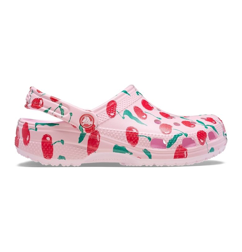 Крокс с каишка на петата и принт Crocs