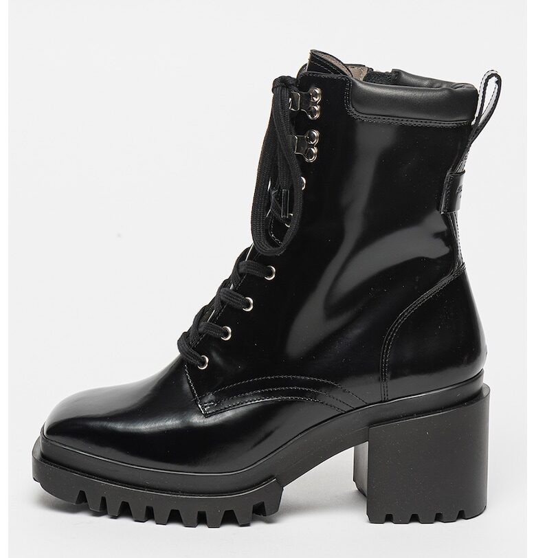 Лачени кожени боти Indigo с масивен ток AllSaints