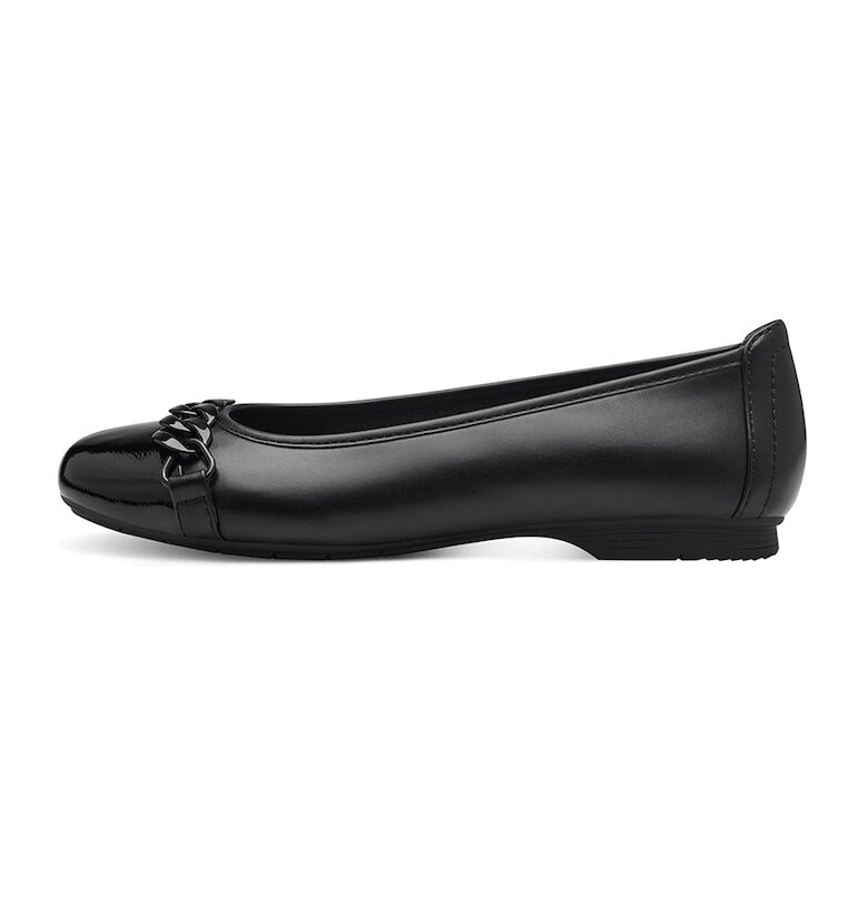 Лачени пантофки с овален връх Tamaris Comfort