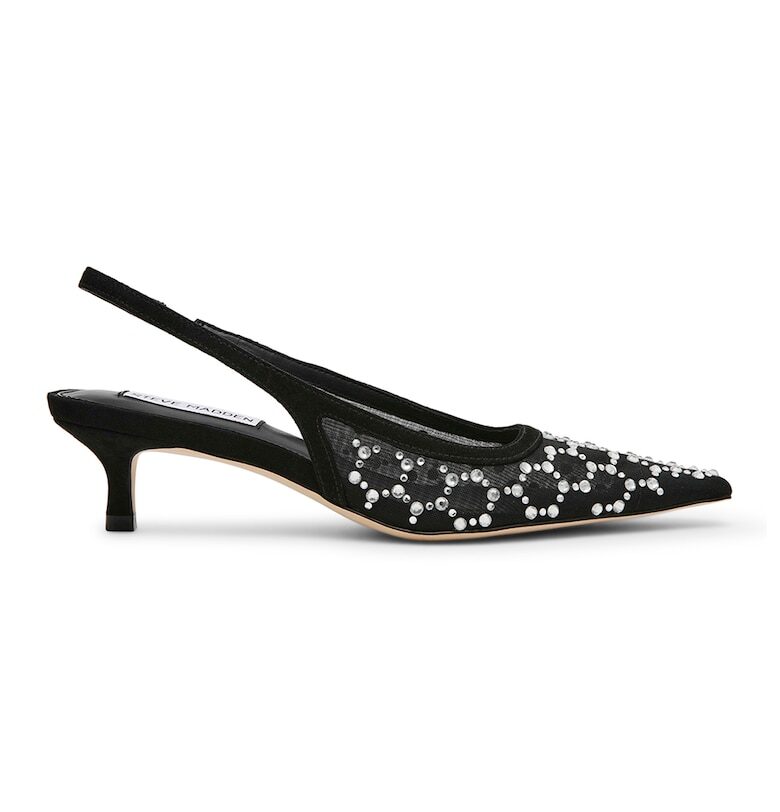 Обувки с отворена пета и котешки ток Steve Madden