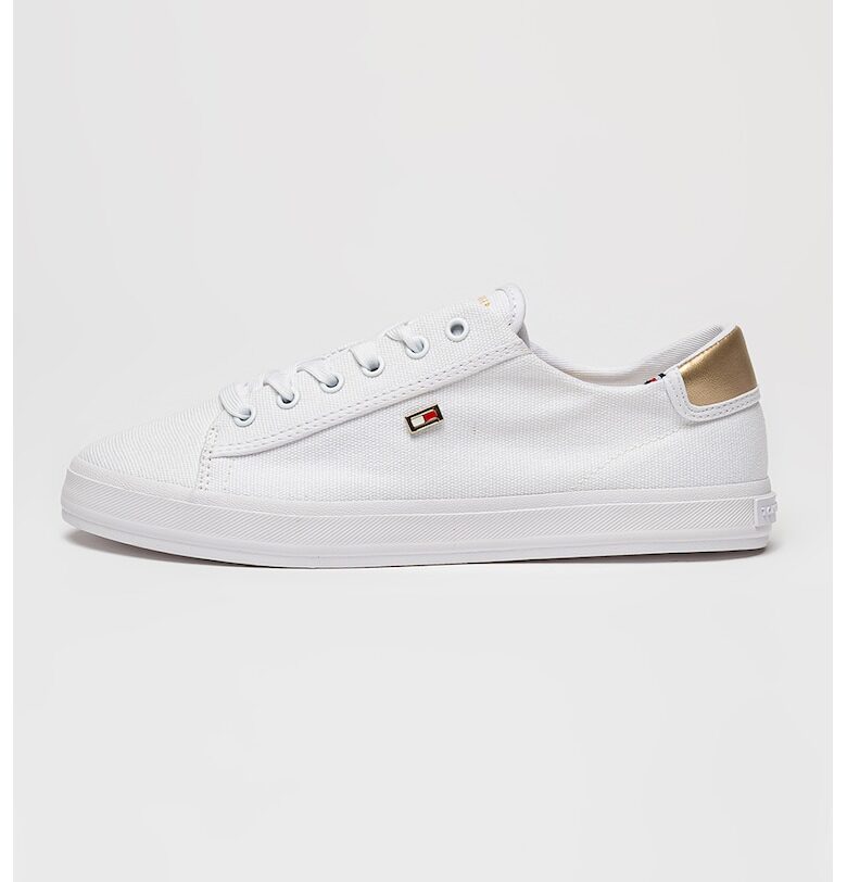 Памучни спортни обувки със златисти детайли Tommy Hilfiger