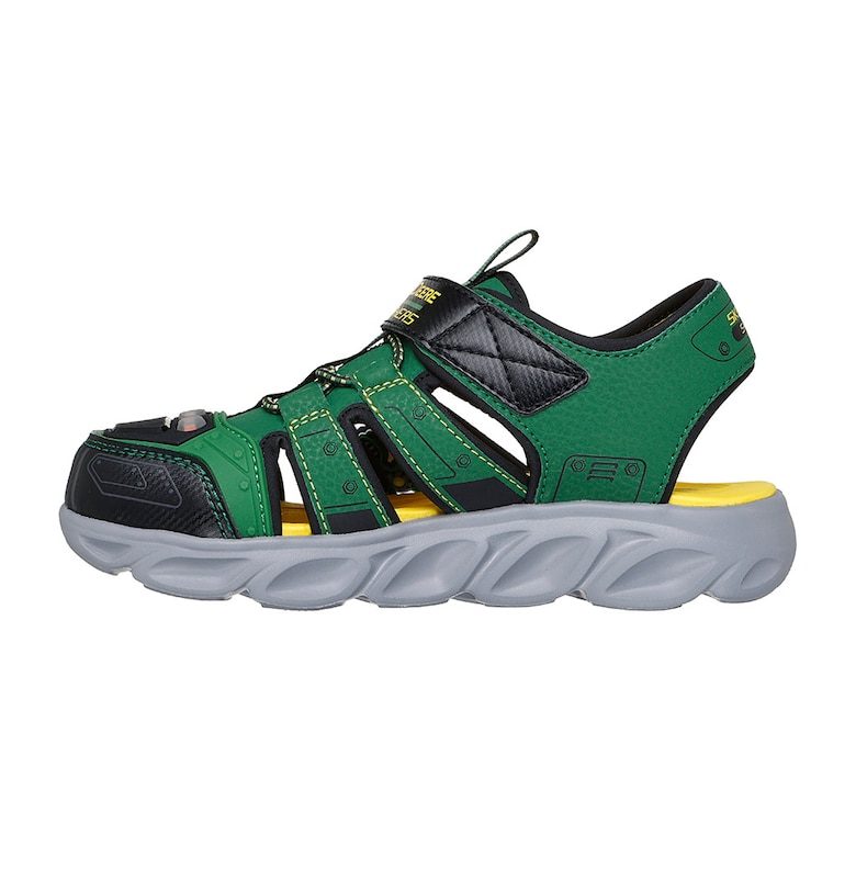 Сандали с принт с велкро и LED светлини Skechers