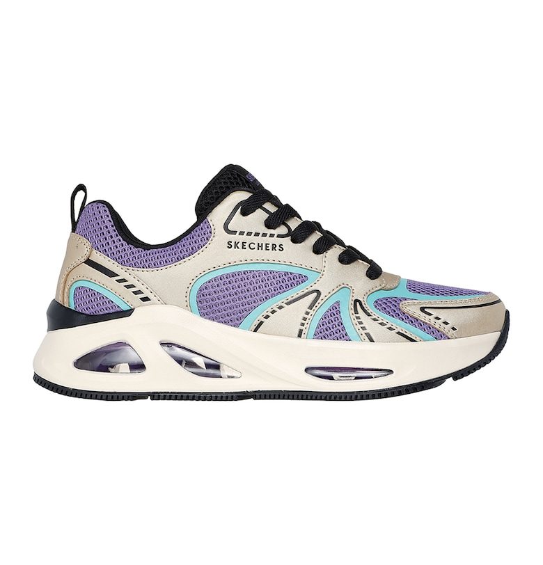 Скосени спортни обувки Uno Ego с еко кожа и текстил Skechers