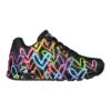 Спортни обувки Uno-Highlight Love от еко кожа с контрасти Skechers