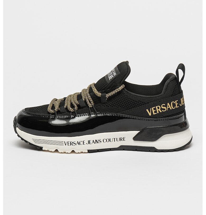 Спортни обувки от еко кожа с връзки и лого Versace Jeans Couture