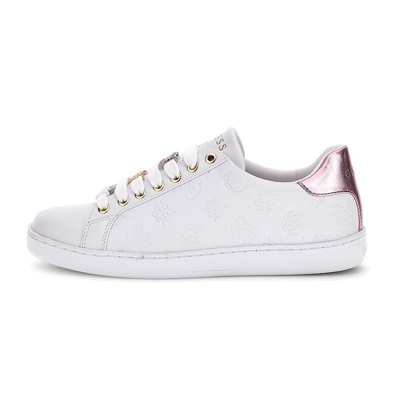 Спортни обувки от еко кожа с релефен монограм GUESS