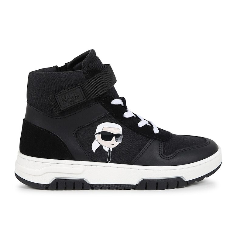 Спортни обувки с велур KARL LAGERFELD KIDS