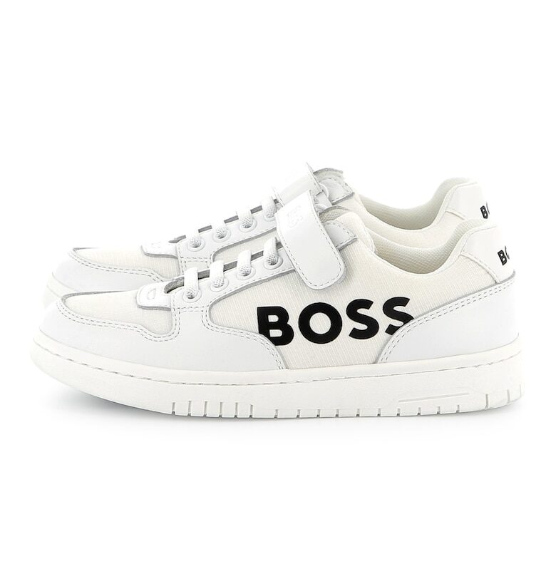 Спортни обувки с кожа BOSS Kidswear