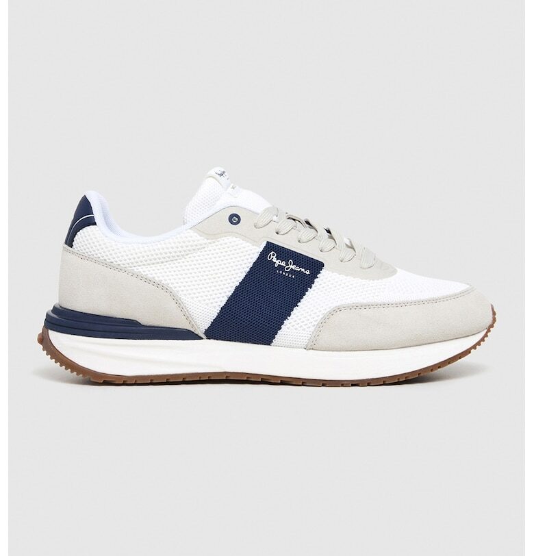Спортни обувки с мрежести зони и велур Pepe Jeans London
