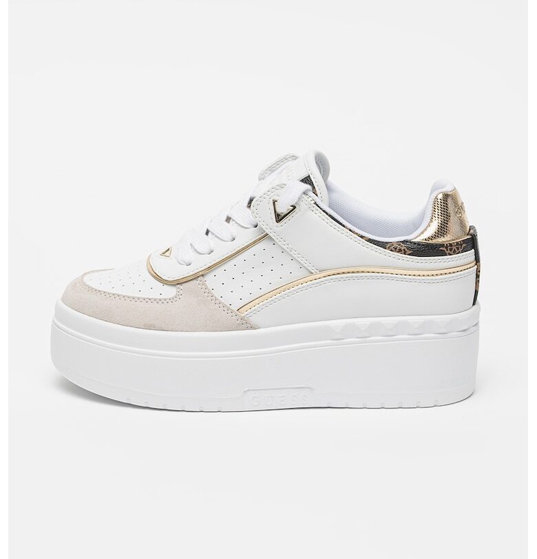Спортни обувки с равна платформа и велур GUESS