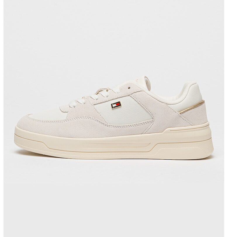 Спортни обувки с равна платформа и кожа Tommy Hilfiger
