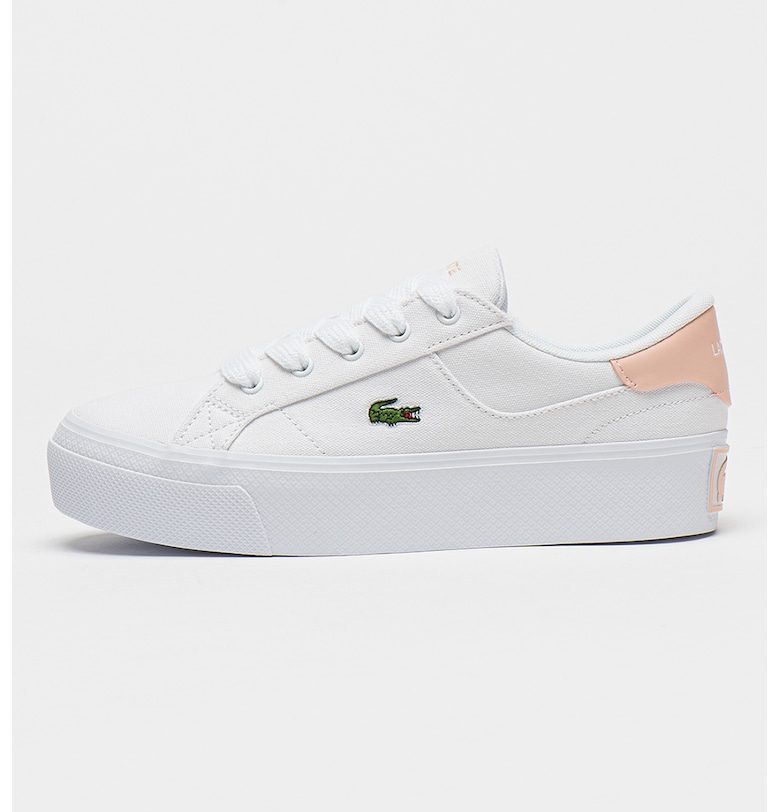 Спортни обувки с равна платформа и лого Lacoste