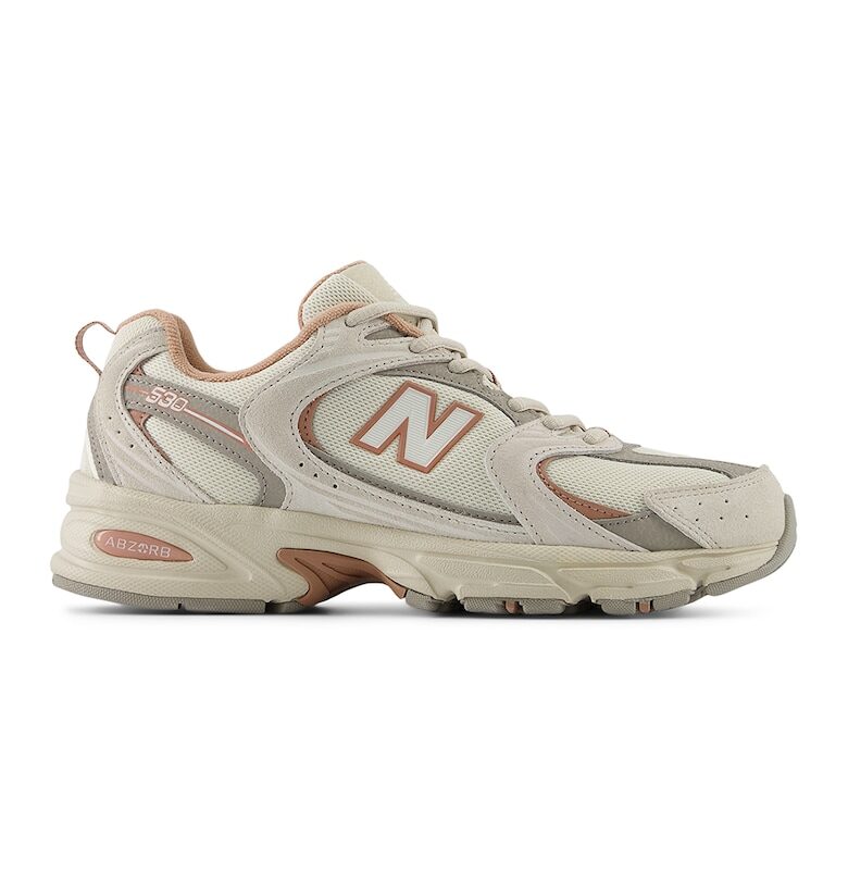 Текстилни спортни обувки с кожа New Balance