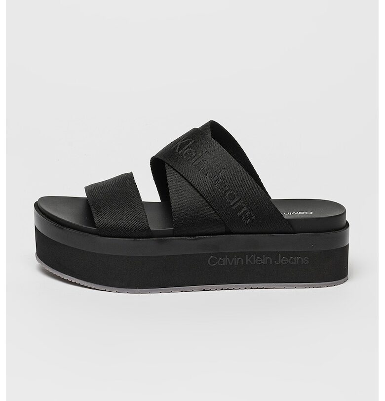 Чехли с равна платформа и лого CALVIN KLEIN JEANS