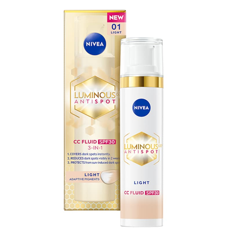 Дневен крем-флуид  Luminous CC 3-in-1 FPS30 - 30 мл Nivea