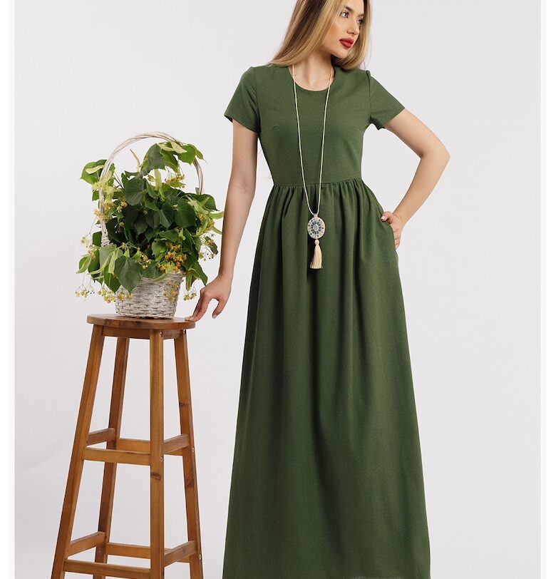 Дълга ленена рокля CAMISSI