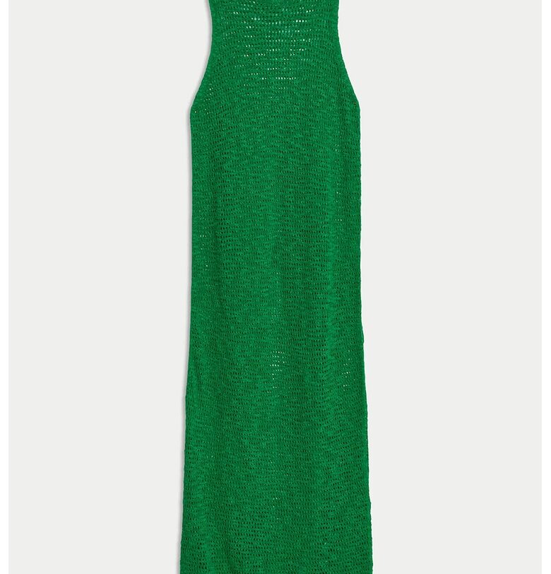 Дълга плетена рокля с лен Marks  Spencer