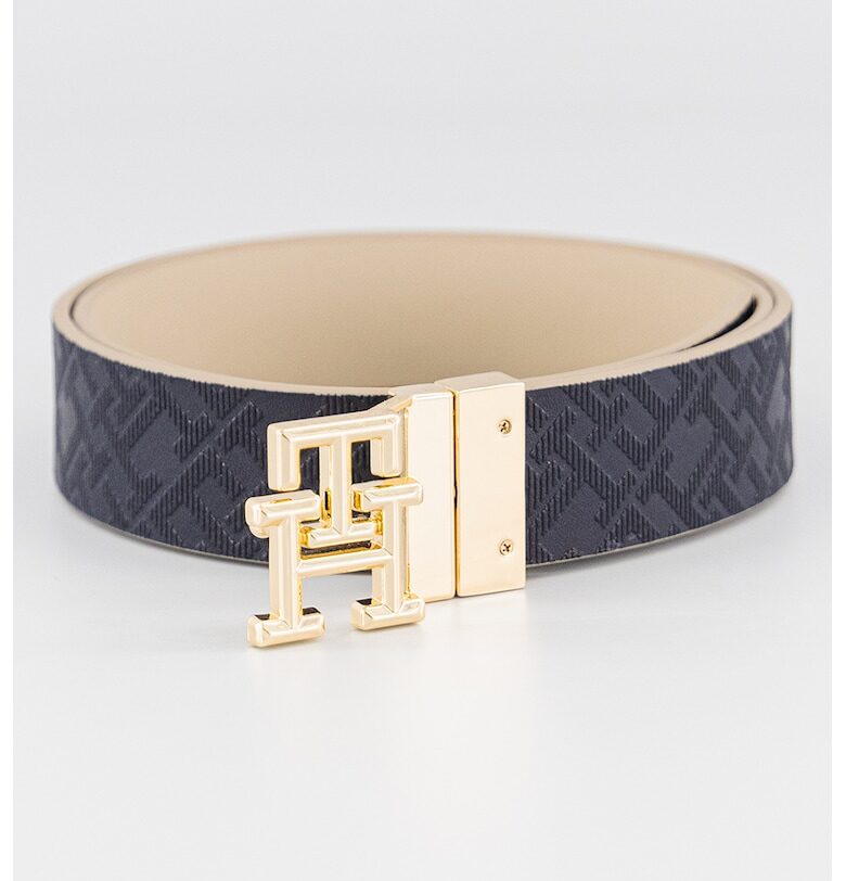 Кожен колан с тока с лого Tommy Hilfiger