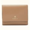 Кожено портмоне Camelia с лого Furla