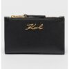 Кожено портмоне Signature с лого Karl Lagerfeld