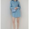 Къса права рокля от деним с копчета Tommy Jeans