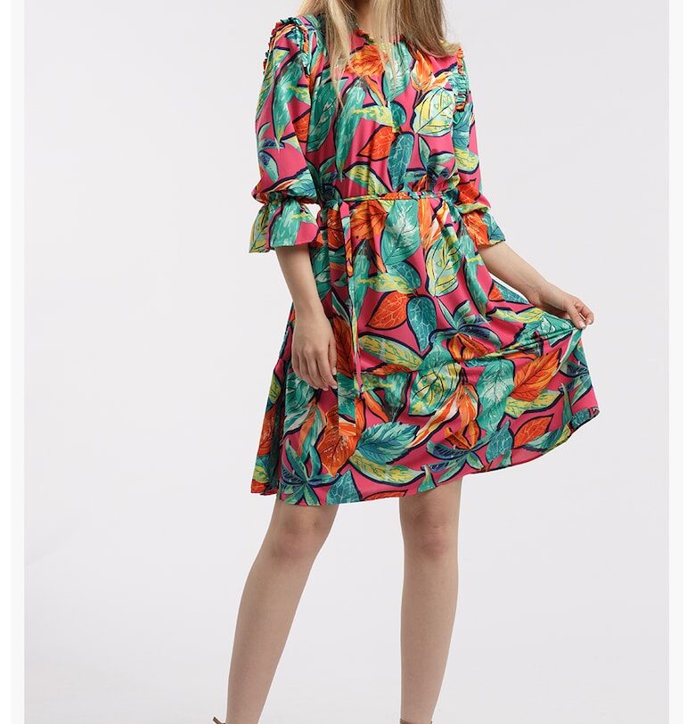 Къса рокля с десен CAMISSI