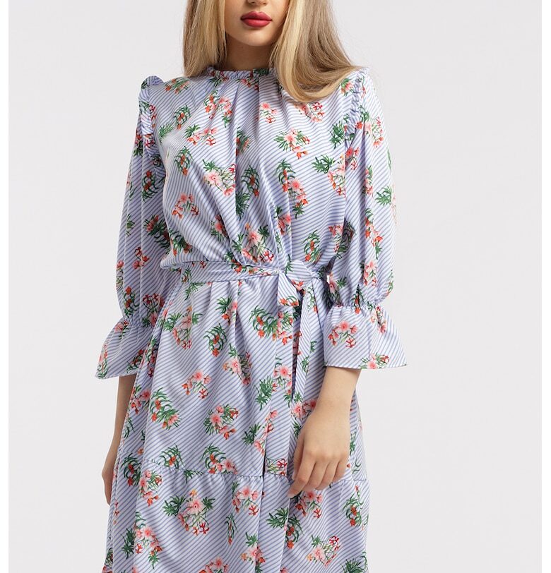 Къса рокля с десен CAMISSI