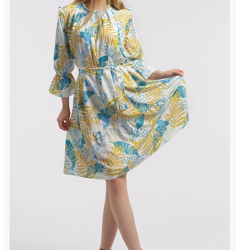 Къса рокля с десен CAMISSI