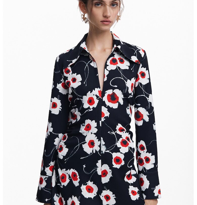 Къса флорална рокля DESIGUAL