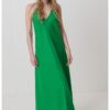 Ленена миди рокля с шпиц United Colors of Benetton