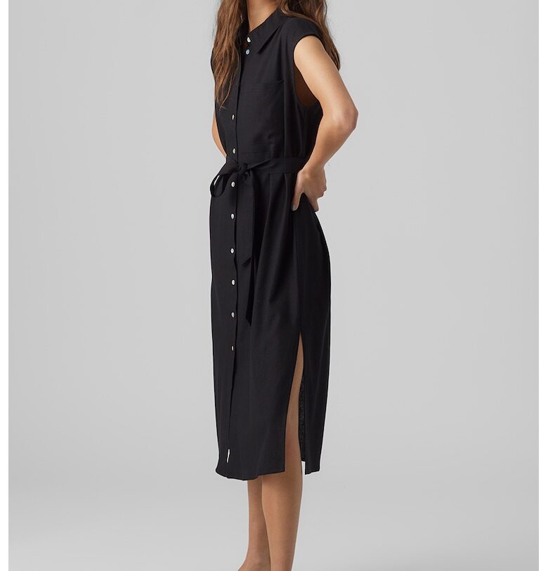 Миди рокля-риза с лен Vero Moda