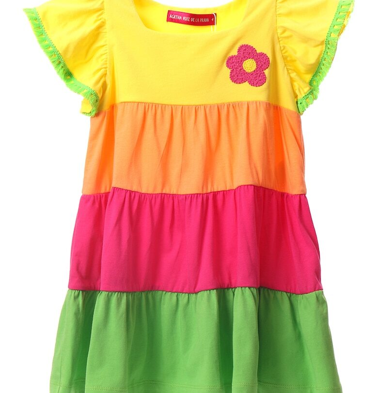 Памучна рокля с дизайн с цветен блок Agatha Ruiz de la Prada