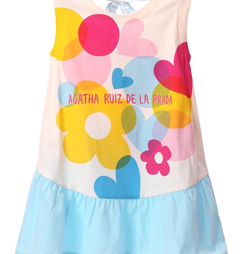 Памучна рокля с набран подгъв Agatha Ruiz de la Prada