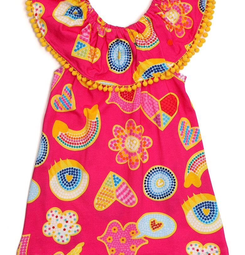 Памучна рокля с помпон Agatha Ruiz de la Prada