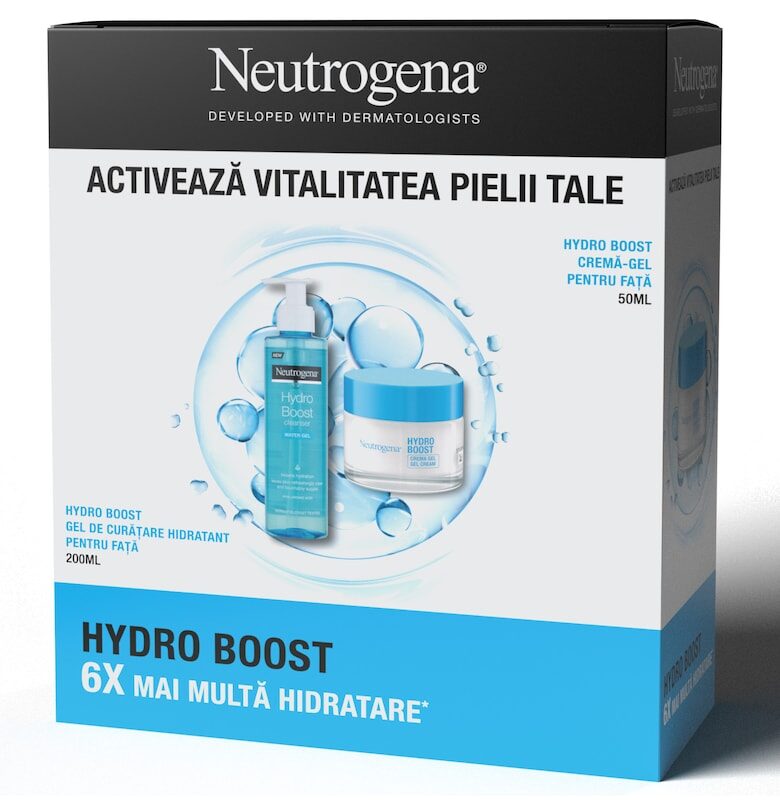 Подаръчен комплект  Hydro Boost: Почистващ гел - 200 мл + Хидратиращ крем-гел за суха кожа - 50 мл Neutrogena