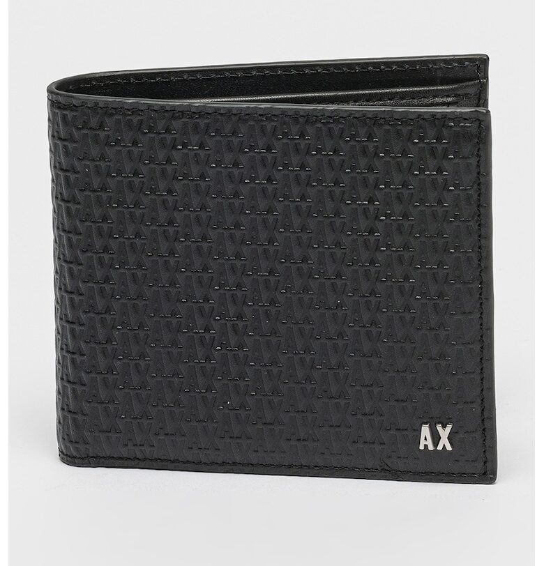 Портфейл с двойно прегъване и монограм ARMANI EXCHANGE