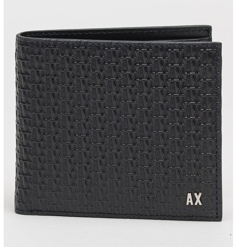 Портфейл с двойно прегъване и монограм ARMANI EXCHANGE