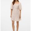 Рокля с бухнали ръкави и десен Vero Moda