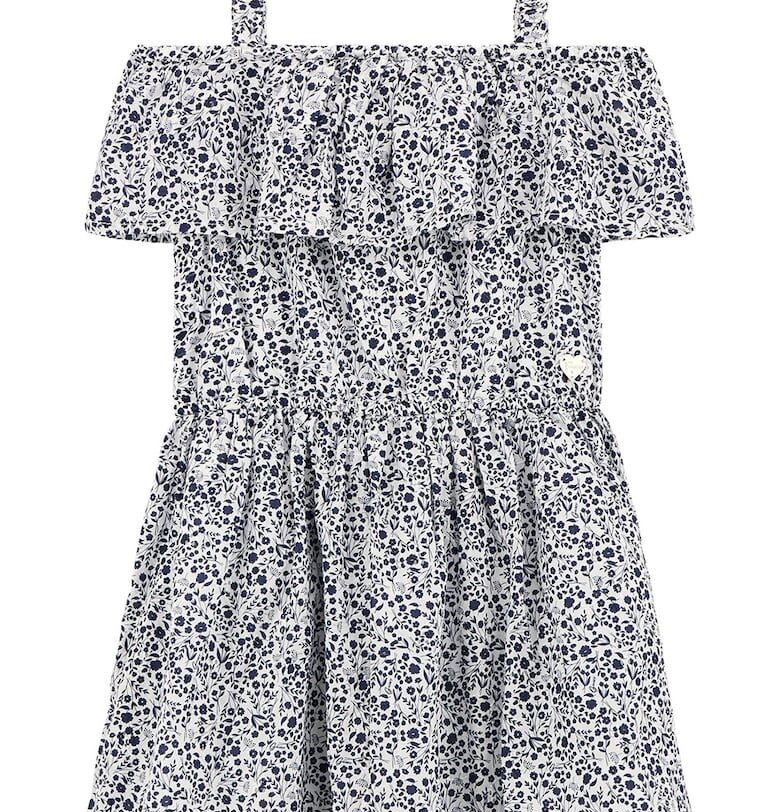 Рокля с голо рамо и принт GUESS KIDS