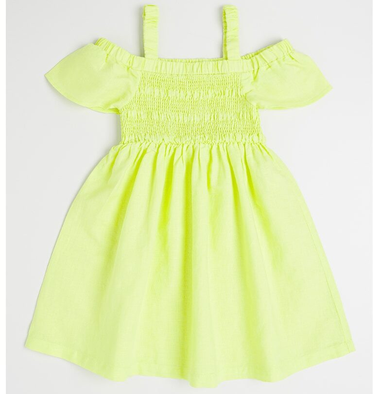 Рокля с лен United Colors of Benetton