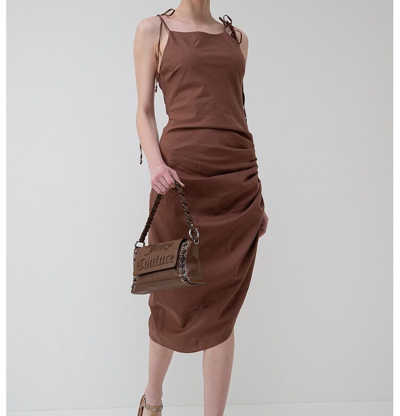 Рокля с лен с набирания Scotch  Soda