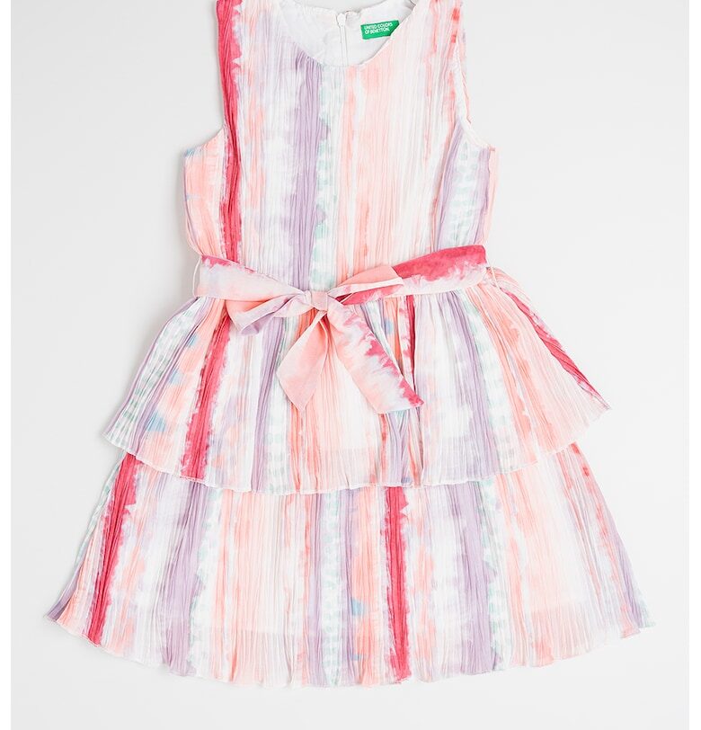 Рокля с овално деколте и принт United Colors of Benetton