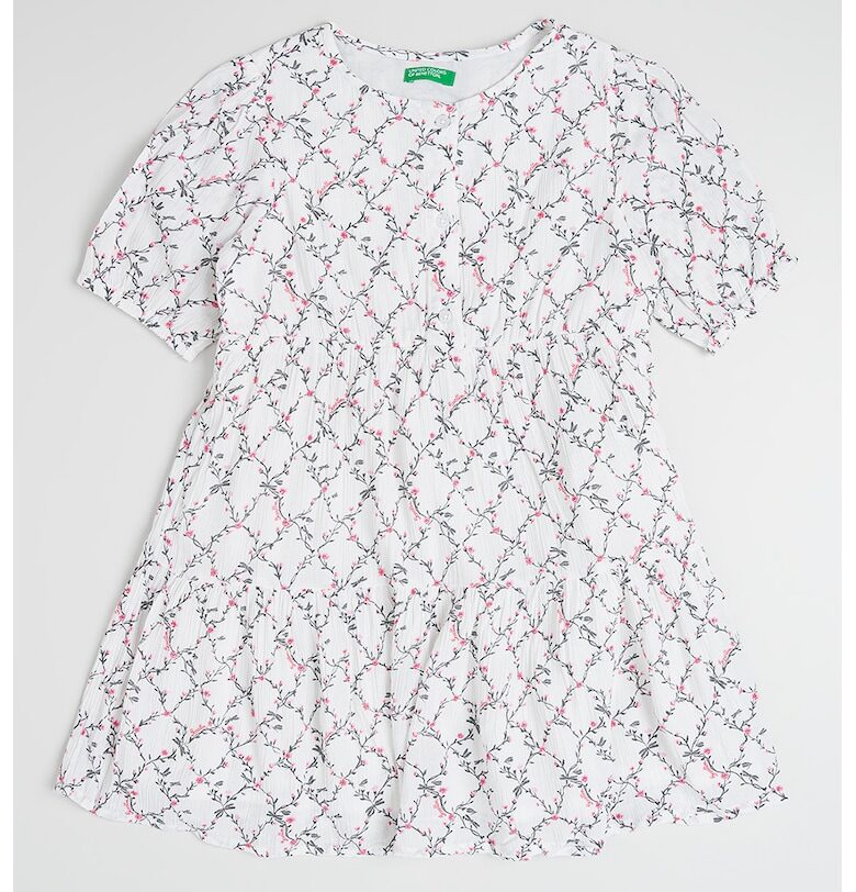 Рокля с принт и къси ръкави United Colors of Benetton