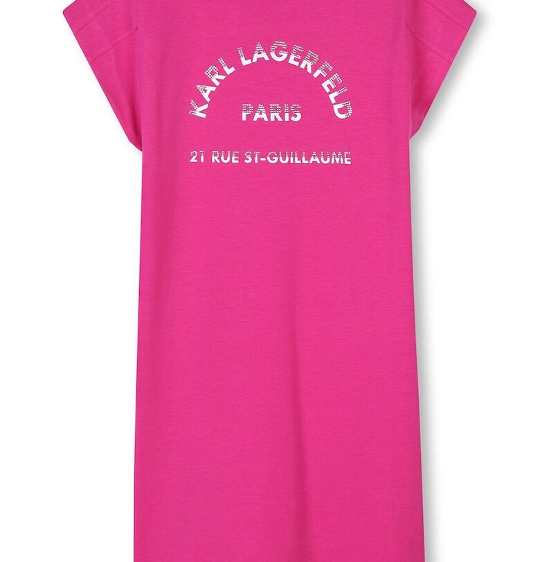 Рокля-тениска с модал KARL LAGERFELD KIDS