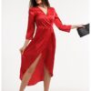 Сатинирана рокля с шпиц CAMISSI