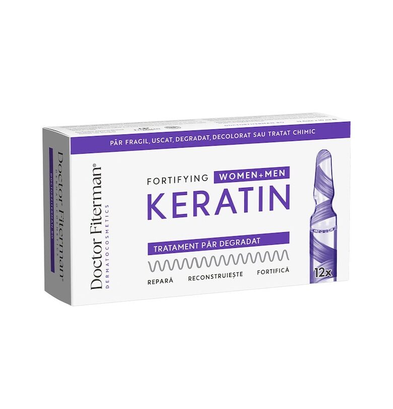 Терапия за крехка коса  Fortifying Keratin - 12 ампули х 10 мл Fiterman Pharma