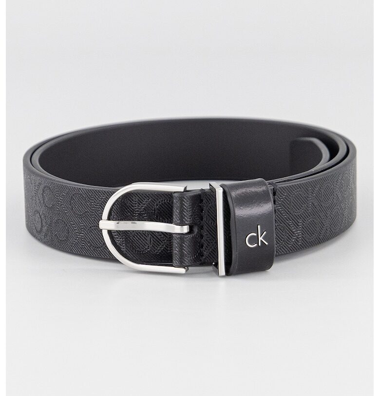 Тънък кожен колан с лого CALVIN KLEIN