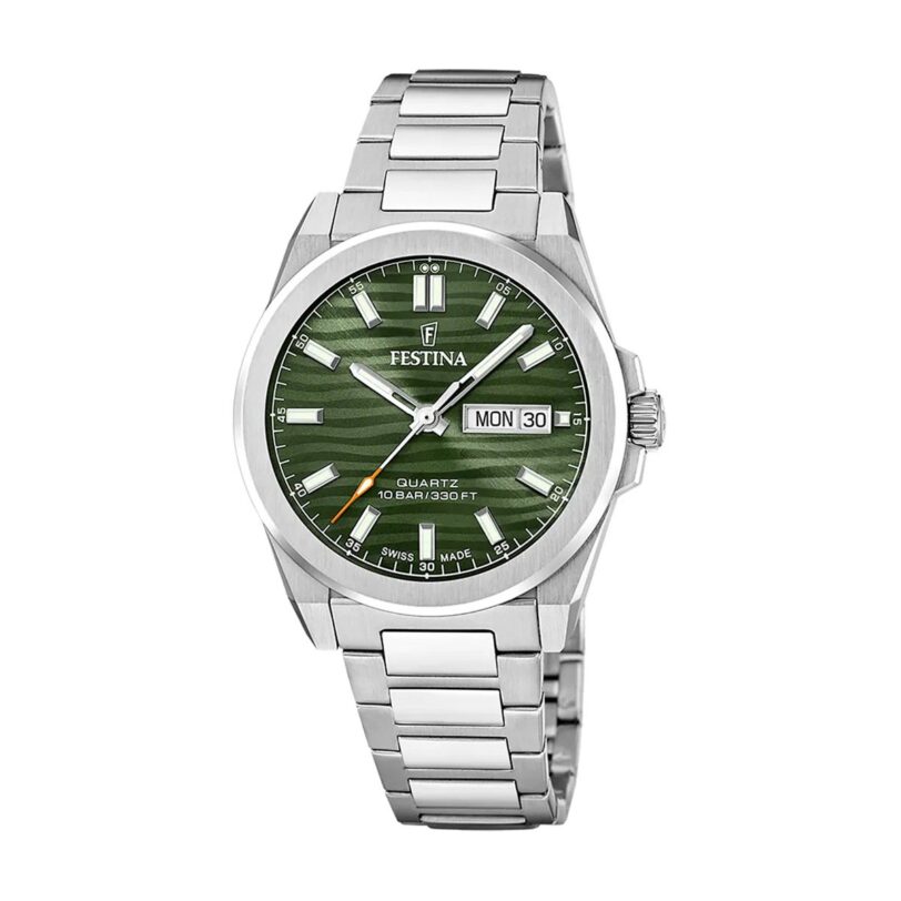 Оригинален Мъжки Часовник Festina Swiss Made Classiques Acier F20073/4