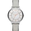 Часовник Olivia с кожена каишка ARMANI EXCHANGE